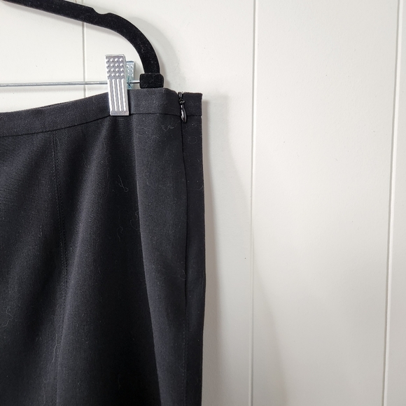 Rickis Black Flutter Pencil Skirt Office Minimalist High Waisted Rise Dressy - Picture 3 of 9